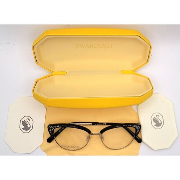 NIB - Swarovski Glitter Pale Gold Frame with case & cloth main image 7